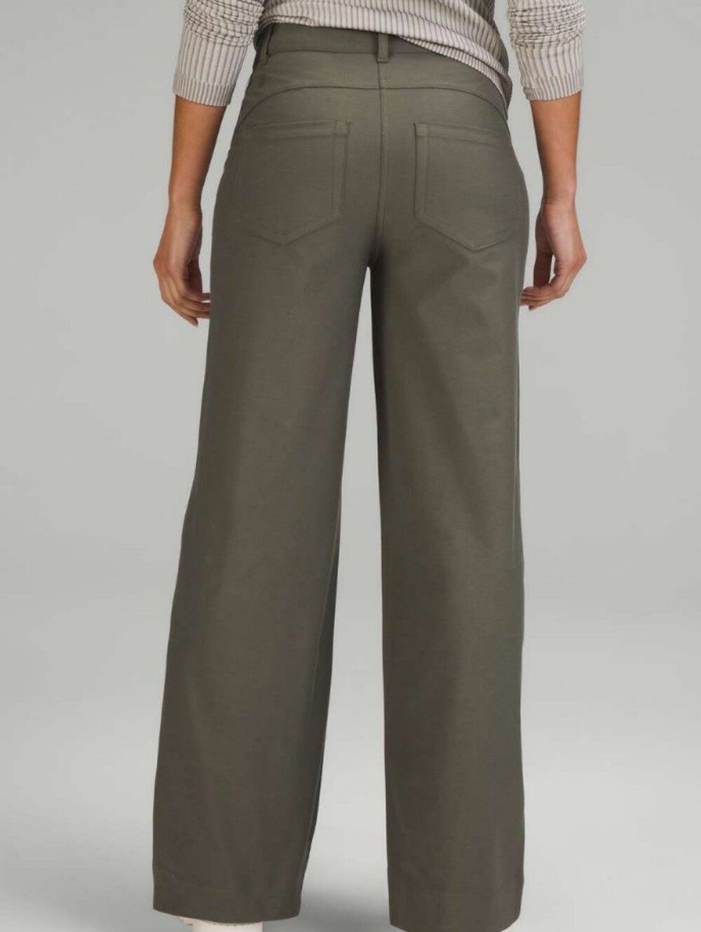 Lululemon Wide-Leg Green Pants With Stretch